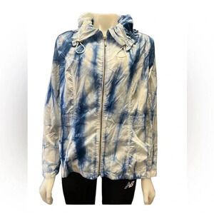 Christopher & Banks Water Resistant Rain Blue  Tye Dye
Jacket/Coat Size Large